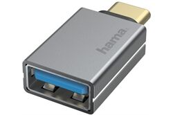 Hama USB-C-OTG-Adapter auf USB-A (grau) USB Adapter