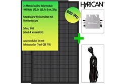 Hyrican Balkonkraftwerk 800Wp ohne Montage-Kit ENR00094 (schwarz/silber) Sonstige