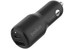 BELKIN BoostCharge Kfz USB/-C Charger(42W) (awesome lightgray) Kfz-Ladegerät