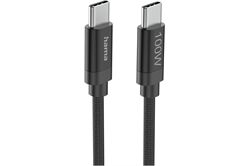 Hama Ladekabel Fabric (3m) (schwarz) Sync- und Ladekabel