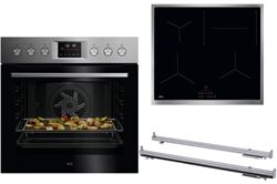 AEG FHHS25M63 (edelstahl + edelst) Herdset mit Induktionskochfeld