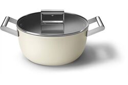 Smeg CSF2412CRM Schmortopf mit Deckel (beige) Topf