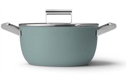 Smeg CSF2412EGM Schmortopf mit Deckel (emerald green) Topf