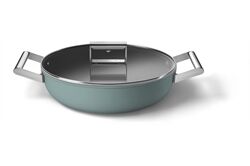 Smeg DPF2812EGM Pfanne mit Deckel (emerald green) Pfanne