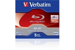 Verbatim BD-RE 25GB Blu Ray 2x 5er JewelCase Blu-ray Disc