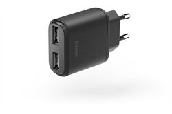Hama Ladegerät, 2x USB, 12 W, Schwarz 00201627 Ladegerät