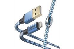 Hama Reflective USB > Lightning (1,5m) (blau) Lightning-Datenkabel