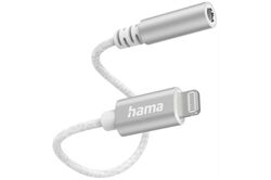Hama Aux-Adapter Lightning>3,5-mm-Klinke-Buchse (weiß) Klinkenadapter