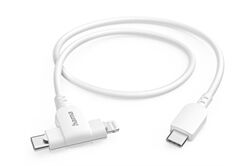 Hama 2in1 Ladekabel (1,5m) (weiss) Adapter