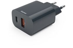 Hama Schnellladegerät USB-C/USB-A (20W) (anthrazit) Ladegerät